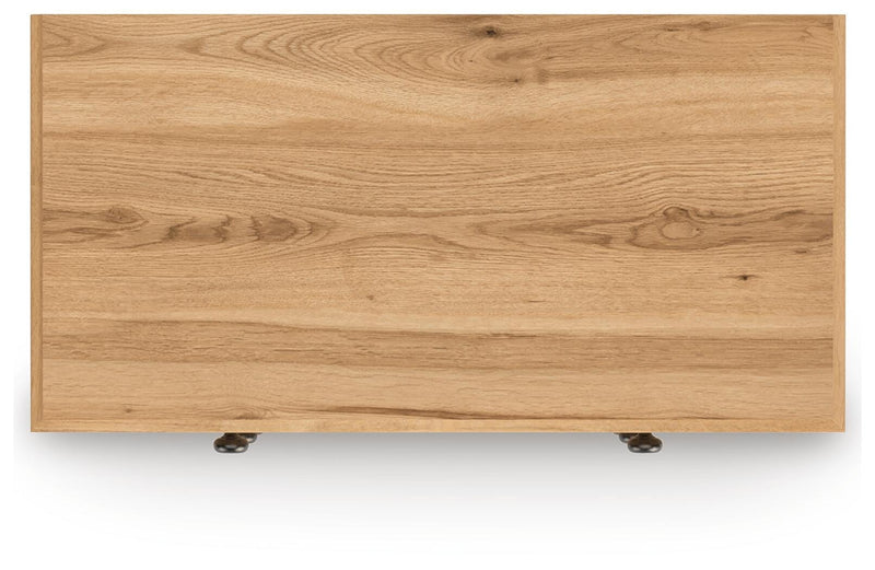 Aleaport Full Panel Bed with Chest and Nightstand in Warm Brown - PKG022637