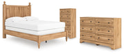 Aleaport Full Panel Bed with Dresser and Chest in Warm Brown - PKG022636