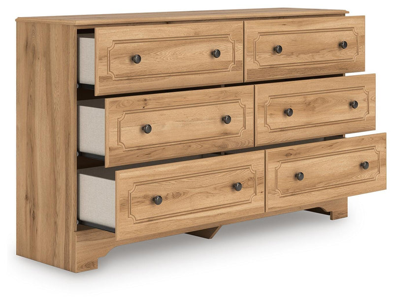 Aleaport Full Panel Bed with Dresser in Warm Brown - PKG022641