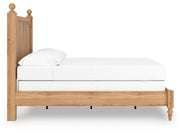 Aleaport Full Panel Bed with Mirrored Dresser in Warm Brown - PKG022635