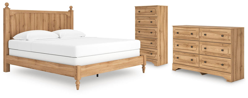 Aleaport King Panel Bed with Dresser and Chest in Warm Brown - PKG022652