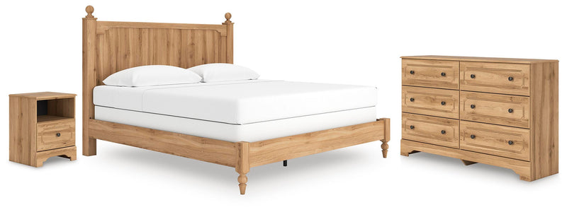 Aleaport King Panel Bed with Dresser and Nightstand in Warm Brown - PKG022658