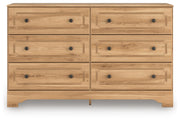 Aleaport King Panel Bed with Dresser in Warm Brown - PKG022657