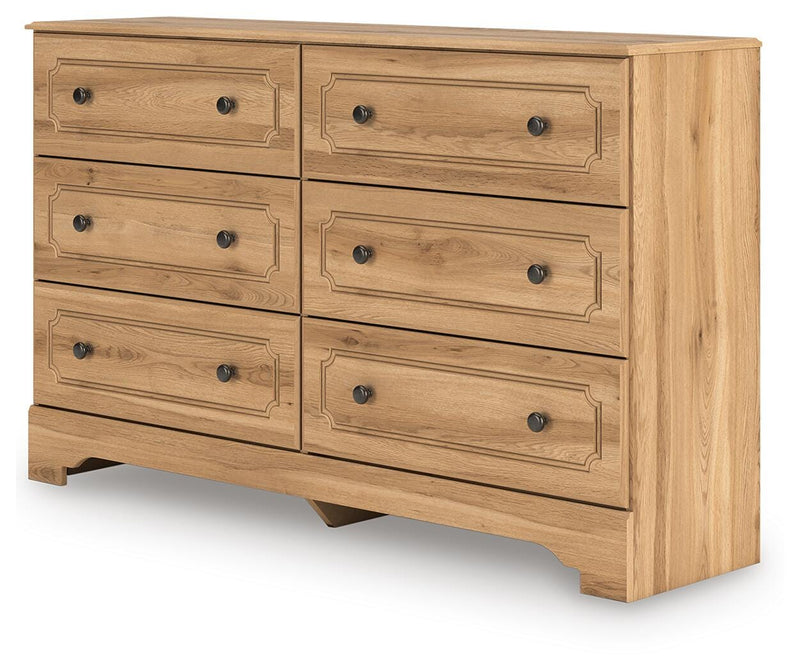 Aleaport King Panel Bed with Dresser in Warm Brown - PKG022657