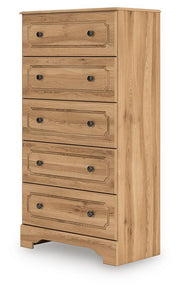 Aleaport Queen Panel Bed with Dresser and Chest in Warm Brown - PKG022644