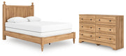 Aleaport Queen Panel Bed with Dresser in Warm Brown - PKG022649