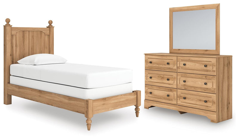 Aleaport Twin Panel Bed, Dresser and Mirror - PCB1075B3