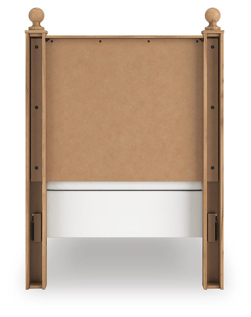 Aleaport Twin Panel Bed with Dresser in Warm Brown - PKG022633
