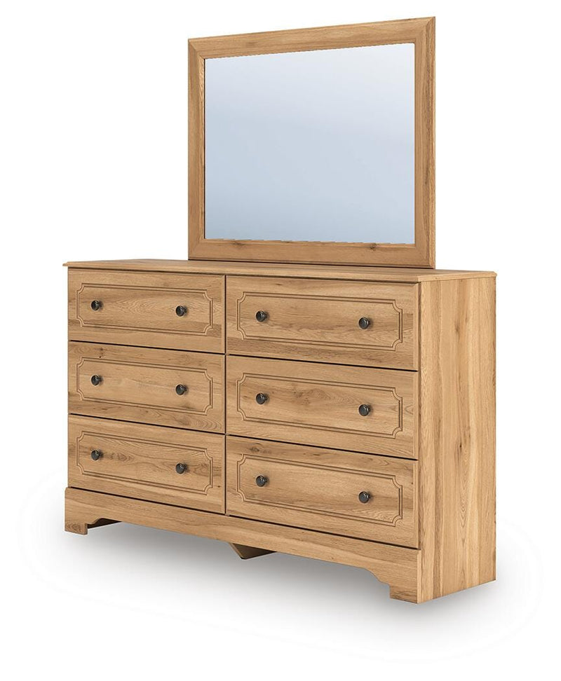 Aleaport Warm Brown Dresser and Mirror - PCB1075B1