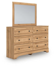 Aleaport Warm Brown Dresser and Mirror - PCB1075B1