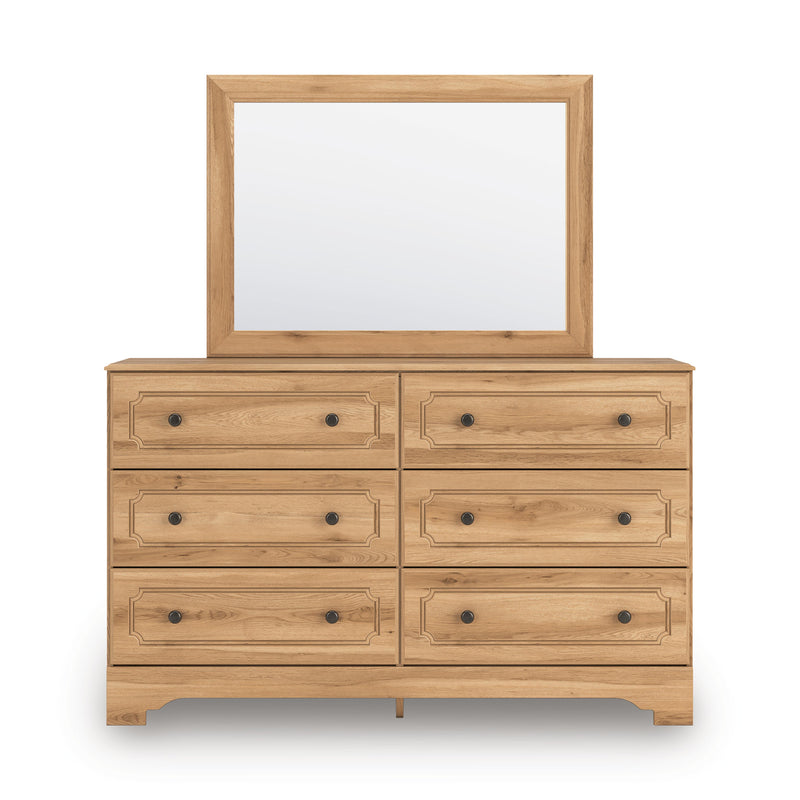 Aleaport Warm Brown Dresser and Mirror - PCB1075B1