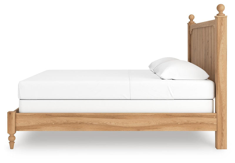 Aleaport Warm Brown King Panel Bed - PCB1075B8