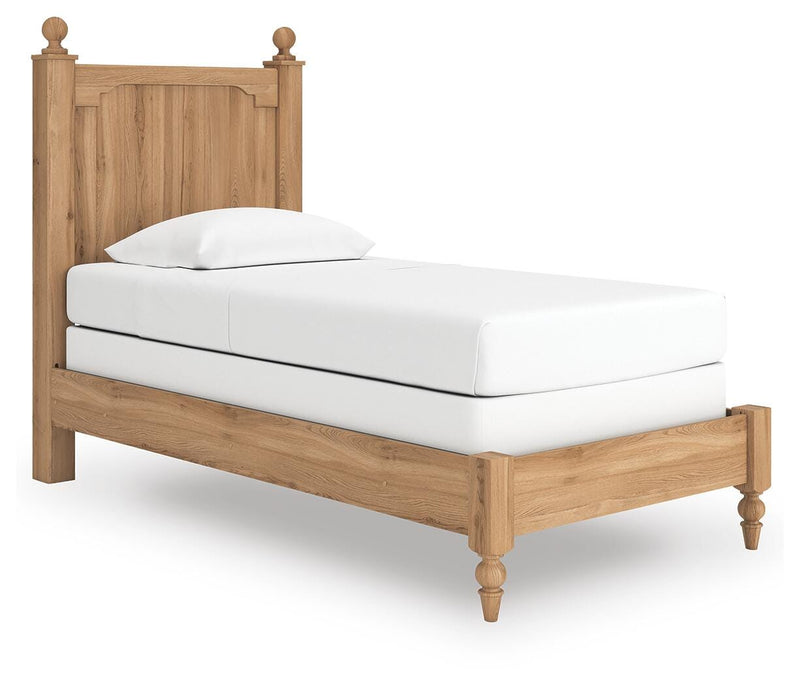 Aleaport Warm Brown Twin Panel Bed - PCB1075B2
