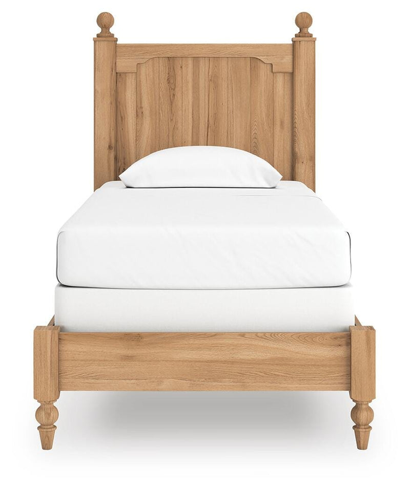 Aleaport Warm Brown Twin Panel Bed - PCB1075B2