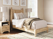 Aleaport Warm Brown Twin Panel Bed - PCB1075B2