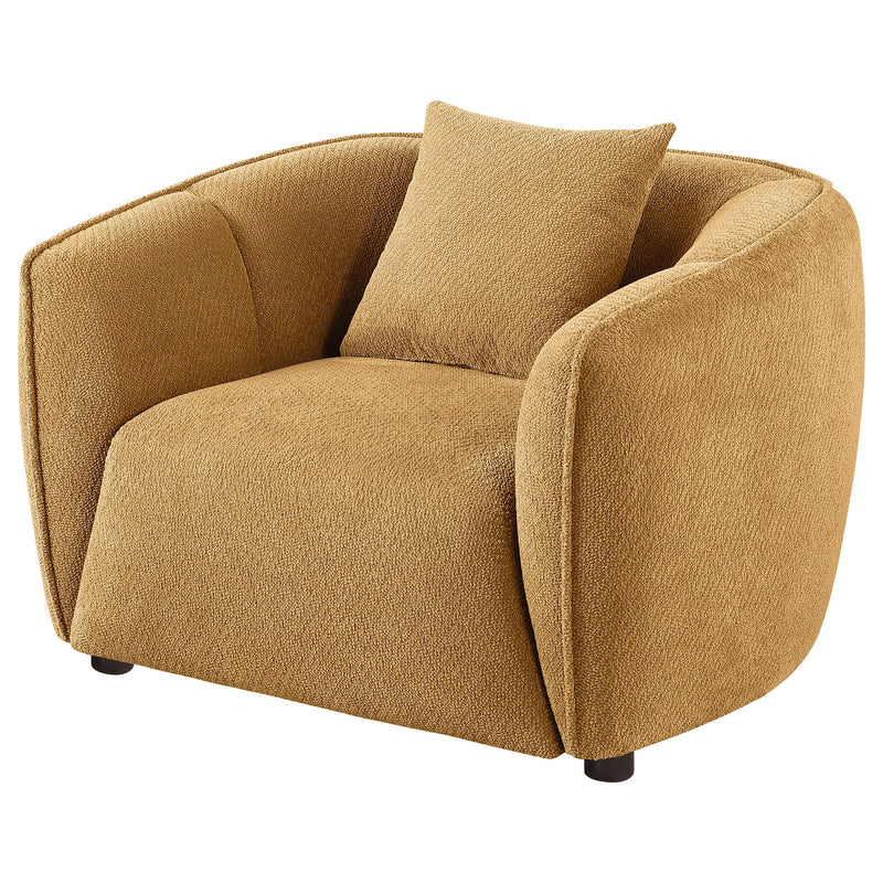 Aleisha Fabric Upholstered Accent Chair Mustard Yellow - 503063