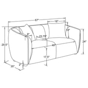 Aleisha Fabric Upholstered Loveseat Sand - 503065