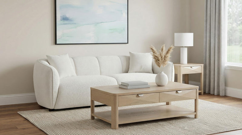 Aleisha Fabric Upholstered Sofa Sand - 503064