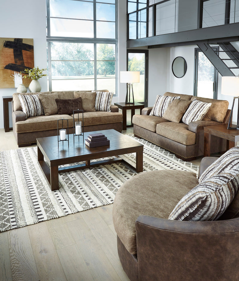Alesbury Chocolate Living Room Set - Gate FurnitureLiving Room Set