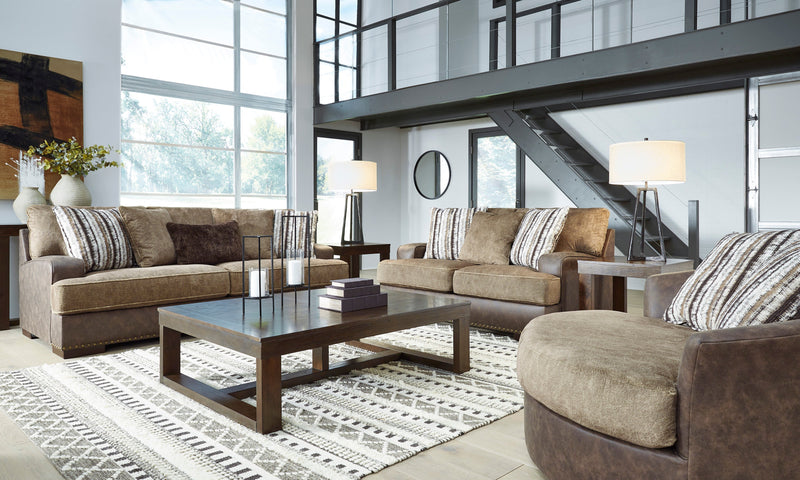 Alesbury Chocolate Living Room Set - Gate FurnitureLiving Room Set