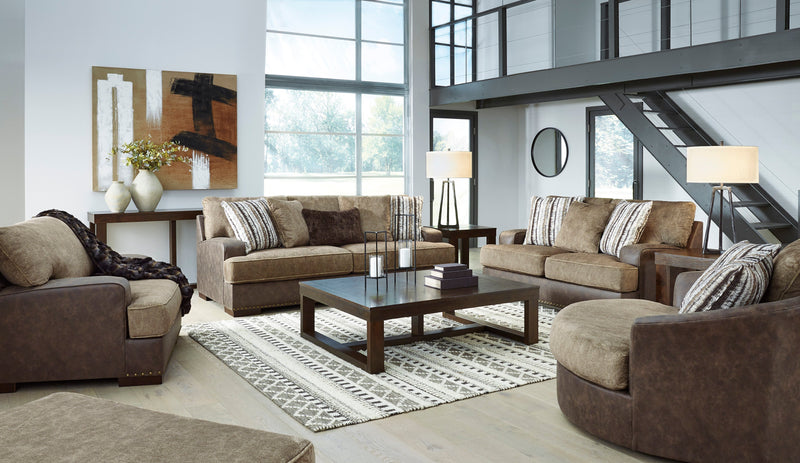 Alesbury Chocolate Living Room Set - Gate FurnitureLiving Room Set