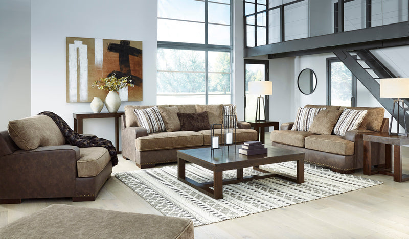 Alesbury Chocolate Living Room Set - Gate FurnitureLiving Room Set