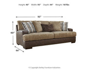 Alesbury Sofa and Loveseat in Chocolate - Gate FurnitureLiving Room Set