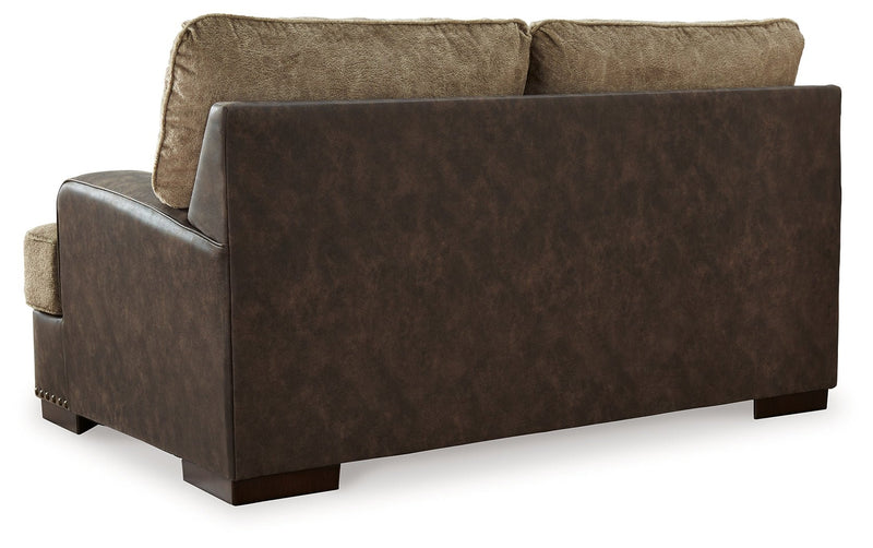 Alesbury Sofa, Loveseat, Chair and Ottoman in Chocolate - Gate FurnitureLiving Room Set