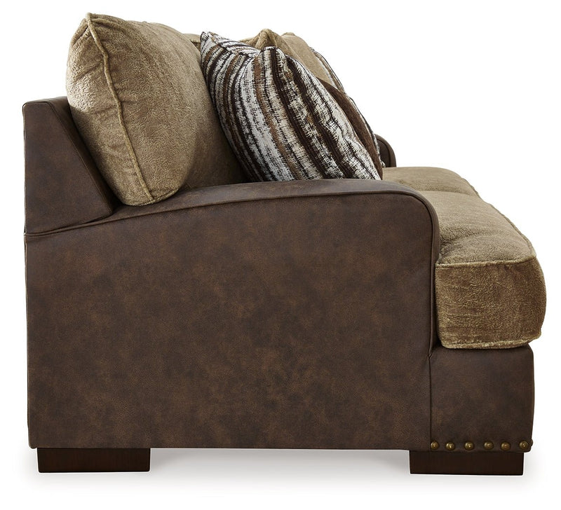 Alesbury Sofa, Loveseat, Chair and Ottoman in Chocolate - Gate FurnitureLiving Room Set