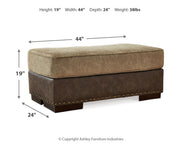 Alesbury Sofa, Loveseat, Chair and Ottoman in Chocolate - Gate FurnitureLiving Room Set