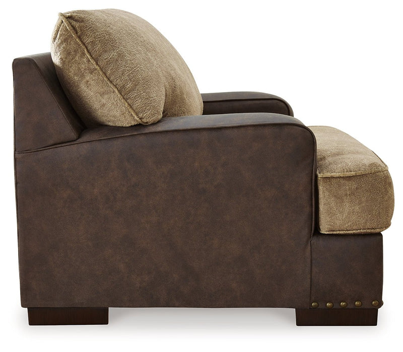 Alesbury Sofa, Loveseat, Chair and Ottoman in Chocolate - Gate FurnitureLiving Room Set
