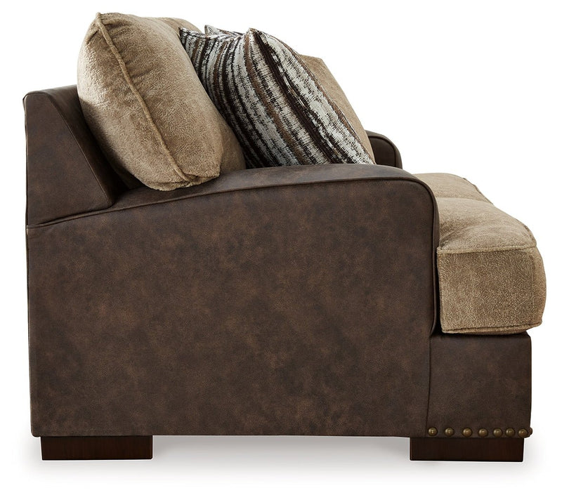 Alesbury Sofa, Loveseat, Chair and Ottoman in Chocolate - Gate FurnitureLiving Room Set