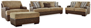 Alesbury Sofa, Loveseat, Chair and Ottoman in Chocolate - Gate FurnitureLiving Room Set