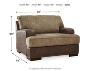Alesbury Sofa, Loveseat, Chair and Ottoman in Chocolate - Gate FurnitureLiving Room Set