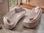 Alessa 4-pieces (2 Sofa & 2 Chair) Livingroom Set Cream in Cream - 101-ALE-SZ553-3311