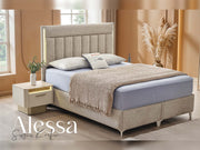 Alessa Al Bedroom (Queen Frame With Headboard & Dresser With Mirror & 2 Nightstand) - 200-ALT-ALE-QB-SET