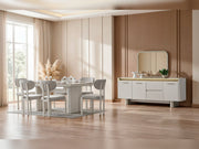 Alessa Al Diningroom (Consol With Mirror & Dining Table & 6 Dining Chair) - 200-ALT-ALS-DT-6-SET