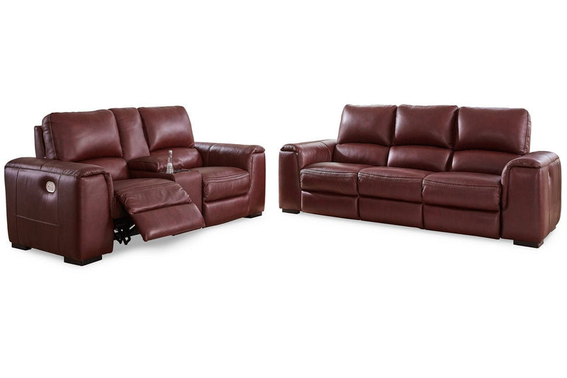 Alessandro Garnet Reclining Sofa and Loveseat - Gate FurnitureLiving Room Set