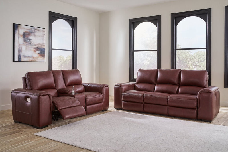 Alessandro Garnet Reclining Sofa and Loveseat - Gate FurnitureLiving Room Set