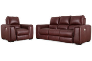 Alessandro Garnet Reclining Sofa and Recliner - Gate FurnitureLiving Room Set