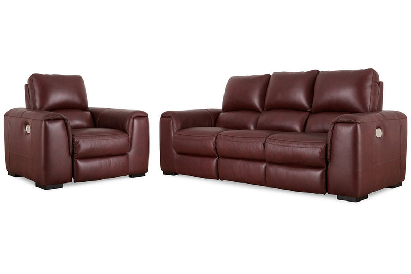Alessandro Garnet Reclining Sofa and Recliner - Gate FurnitureLiving Room Set