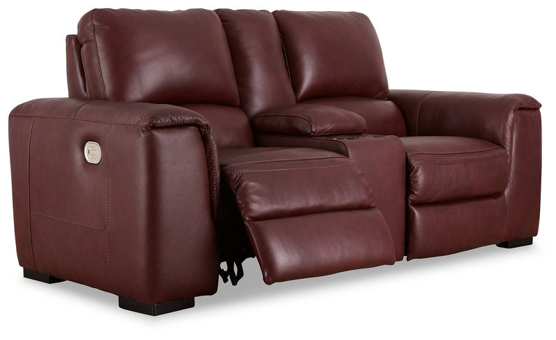 Alessandro Sofa, Loveseat and Recliner in Garnet - Gate FurnitureLiving Room Set