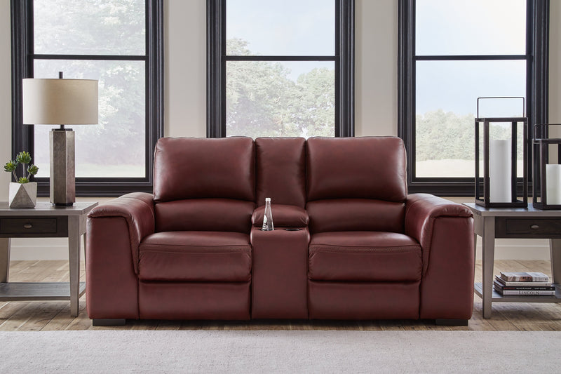 Alessandro Sofa, Loveseat and Recliner in Garnet - Gate FurnitureLiving Room Set