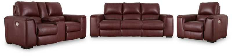 Alessandro Sofa, Loveseat and Recliner in Garnet - Gate FurnitureLiving Room Set