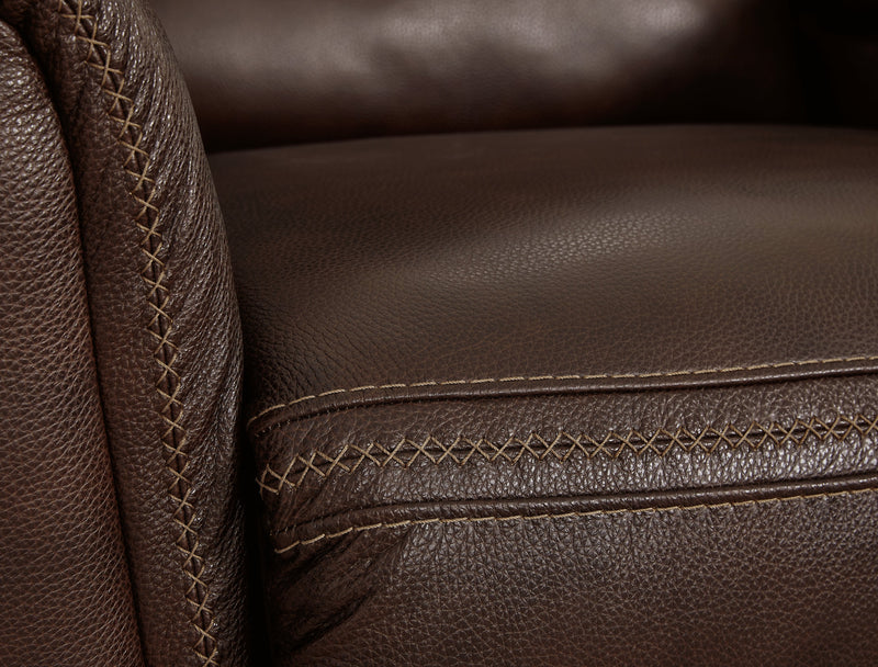 Alessandro Walnut Power Reclining Loveseat with Console - U2550218