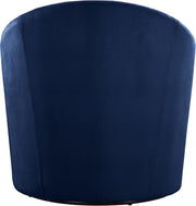 Alessio Velvet Upholstered Swivel Accent Chair in Blue - 501Navy