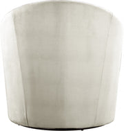 Alessio Velvet Upholstered Swivel Accent Chair in Cream - 501Cream