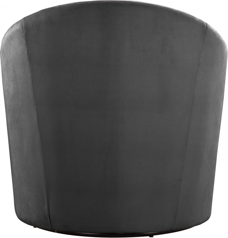 Alessio Velvet Upholstered Swivel Accent Chair in Grey - 501Grey
