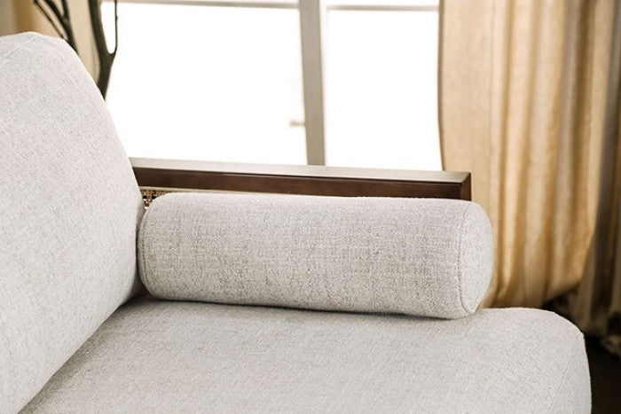 Alesund Beige/Walnut Sofa - CM9982-SF