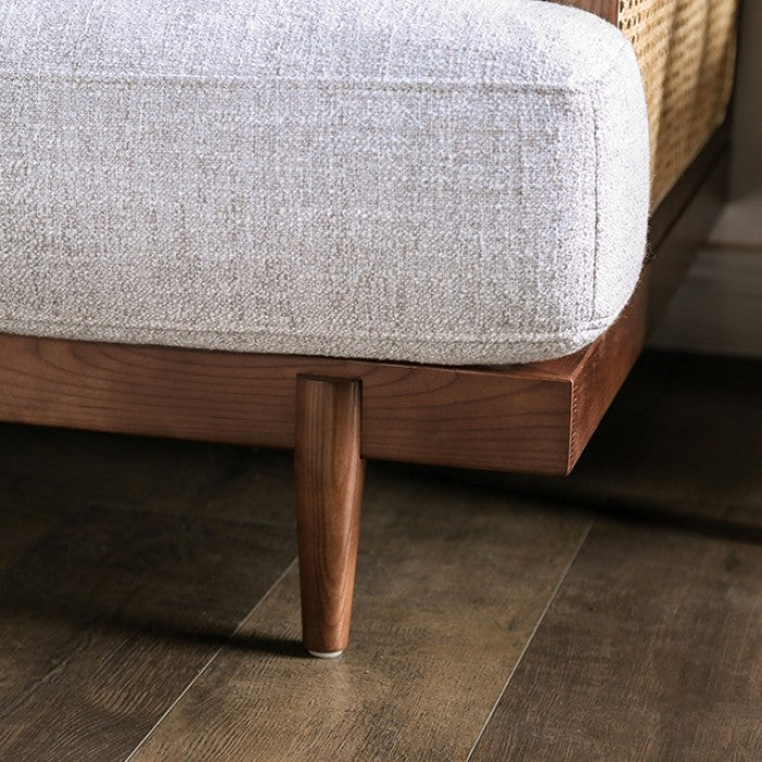 Alesund Beige/Walnut Sofa - CM9982-SF